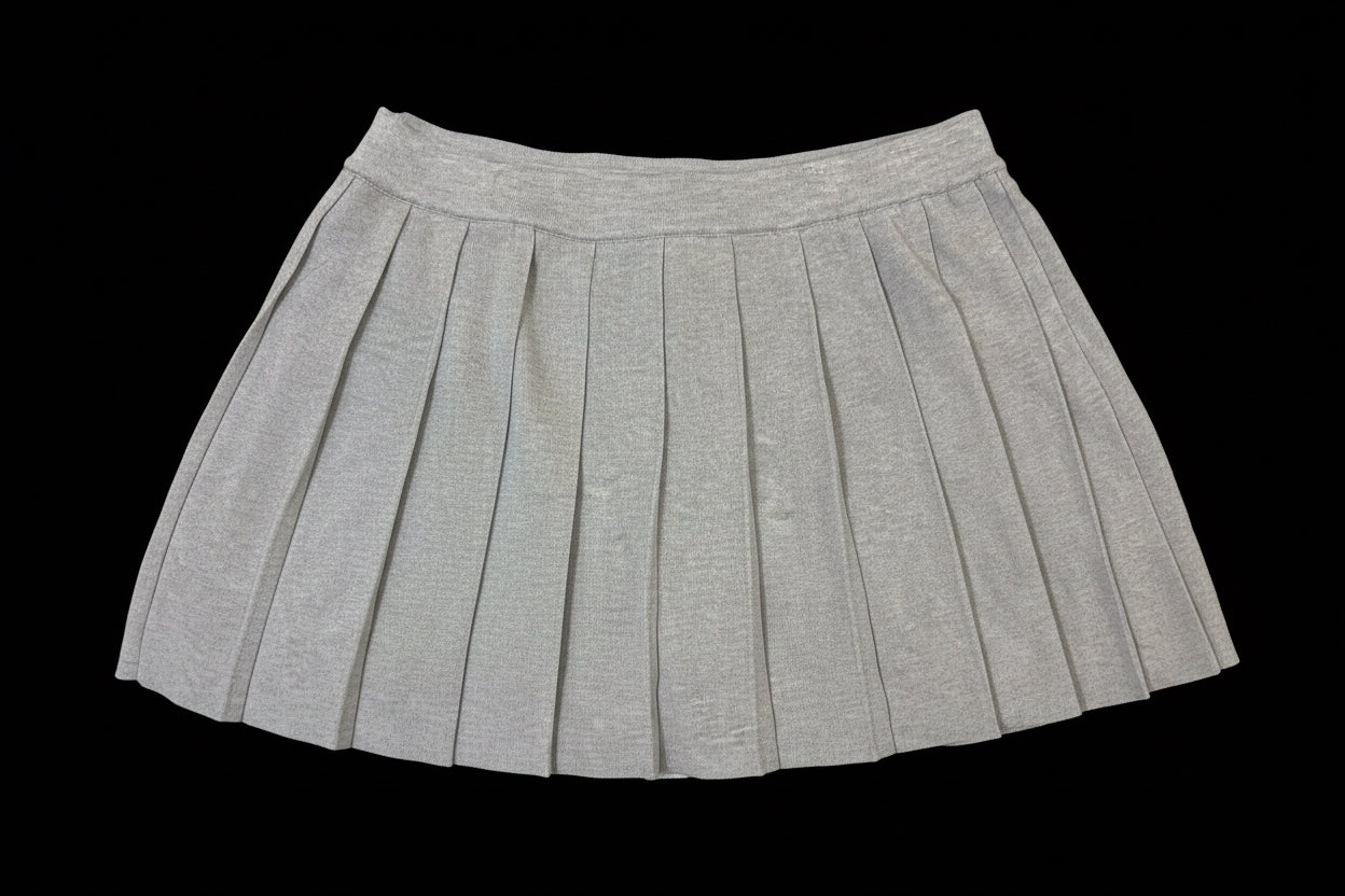 Heather Grey pleated skort
