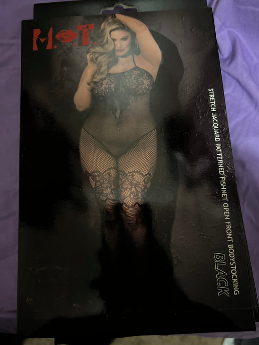 Jacquard plus bodystocking