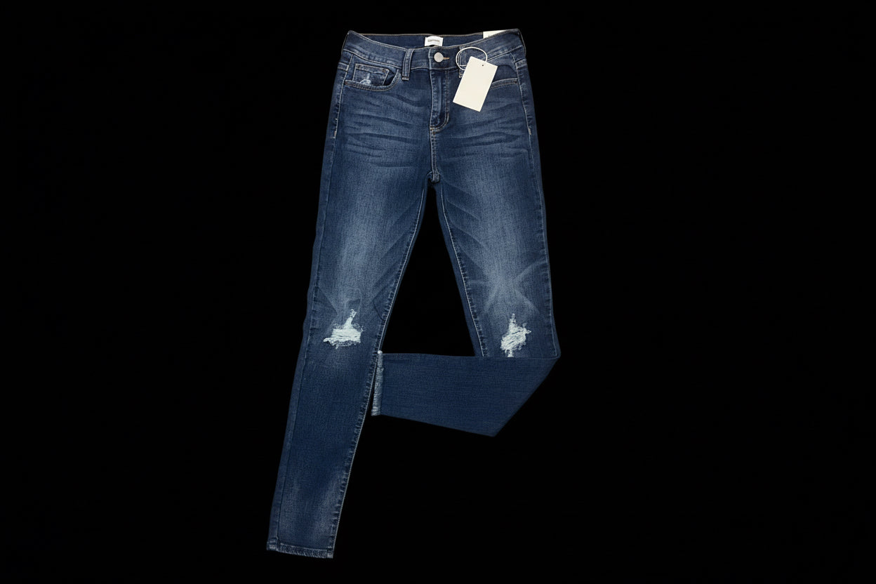 Distressed jeans