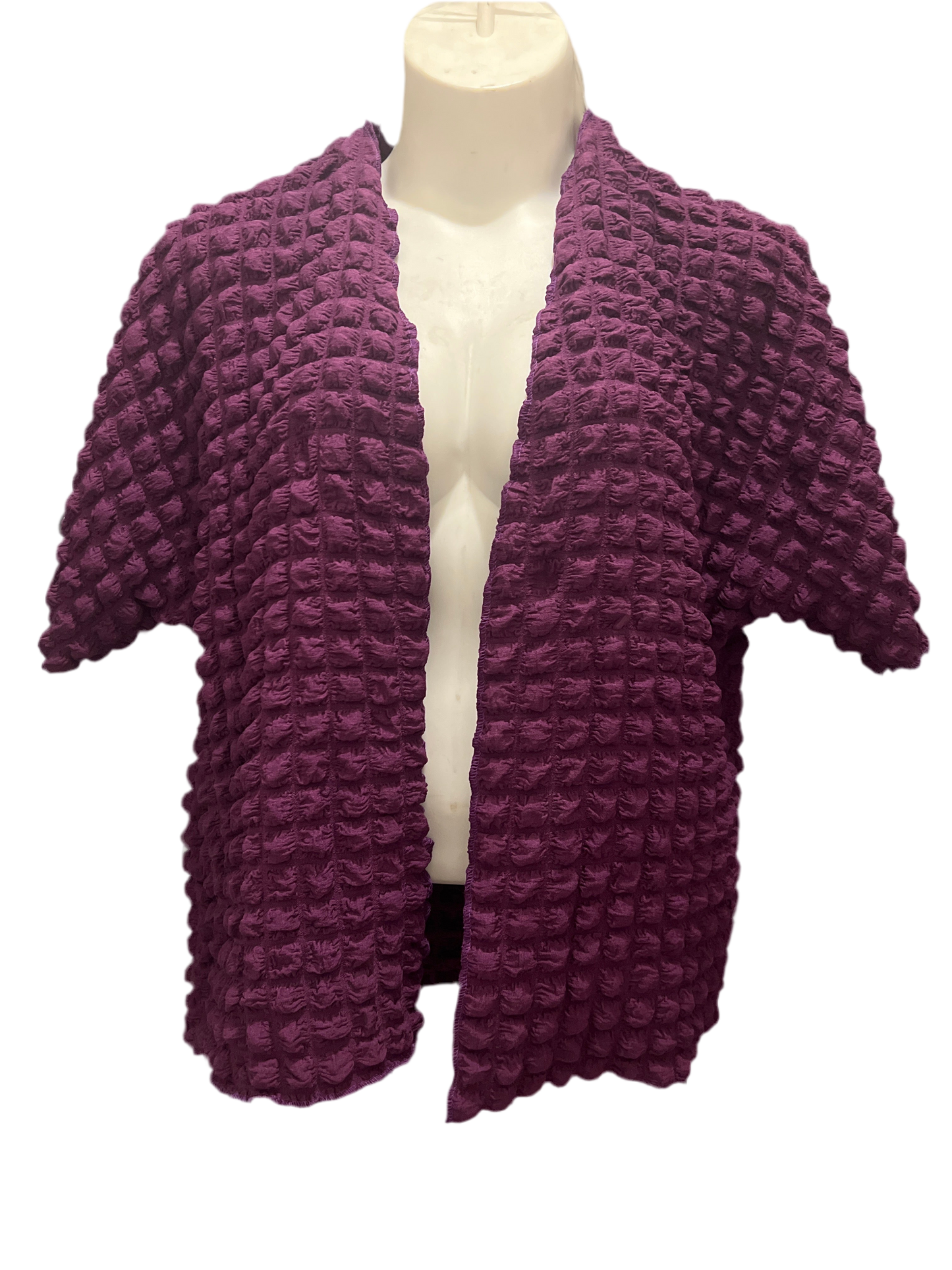 Plus size O/S bubble shrug